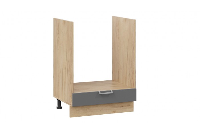 Кухонный гарнитур «Белладжио» длиной 160 см со шкафом НБ Дуб Крафт золотой, Софт графит