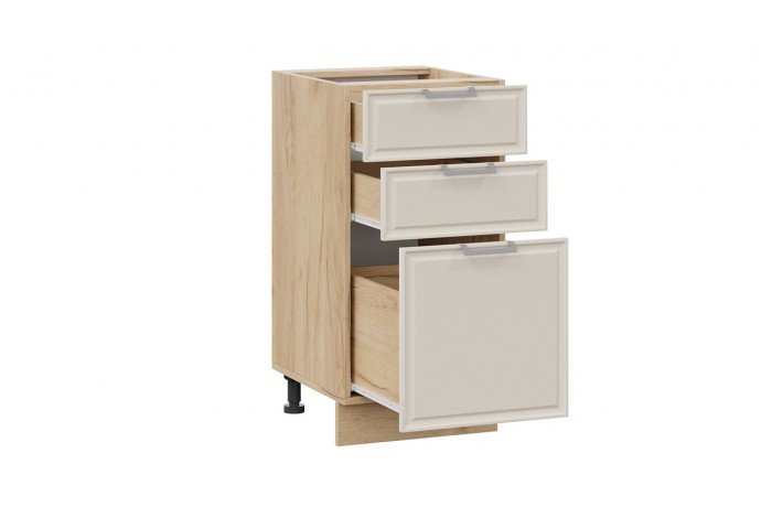 Кухонный гарнитур «Белладжио» длиной 200 см Дуб Крафт золотой, Софт панакота