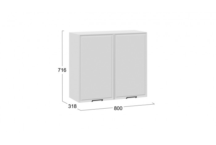 Кухонный гарнитур «Белладжио» длиной 200 см со шкафом НБ Белый, Фон белый, Софт графит