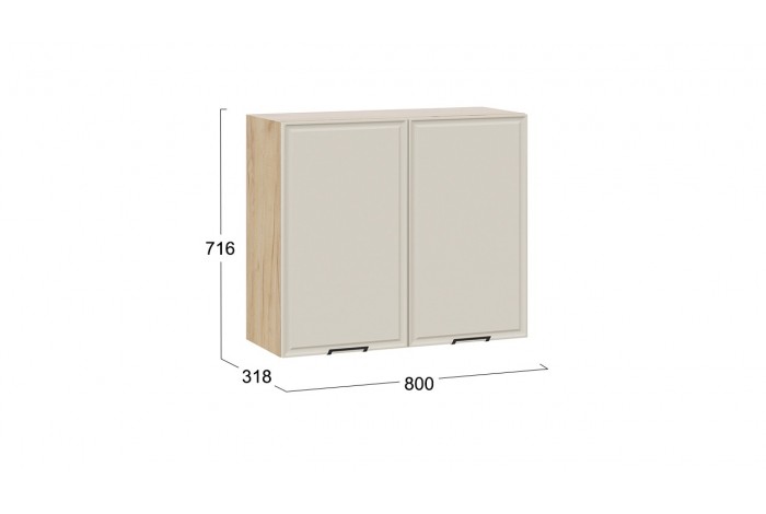 Кухонный гарнитур «Белладжио» длиной 200 см со шкафом НБ Дуб Крафт золотой, Софт панакота