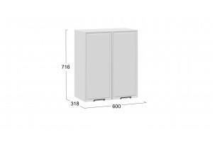 Кухонный гарнитур Белладжио длиной 240 (180) см Белый, Фон белый