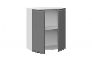 Кухонный гарнитур Белладжио длиной 240 (180) см Белый, Софт графит