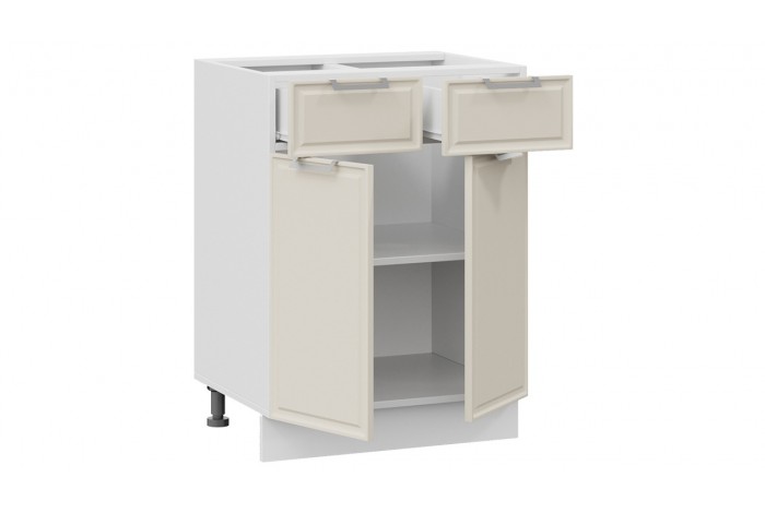 Кухонный гарнитур «Белладжио» длиной 240 (180) см Белый, Софт панакота