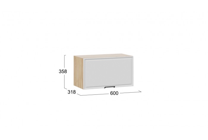 Кухонный гарнитур «Белладжио» длиной 240 (180) см Дуб Крафт золотой, Фон белый, Софт графит