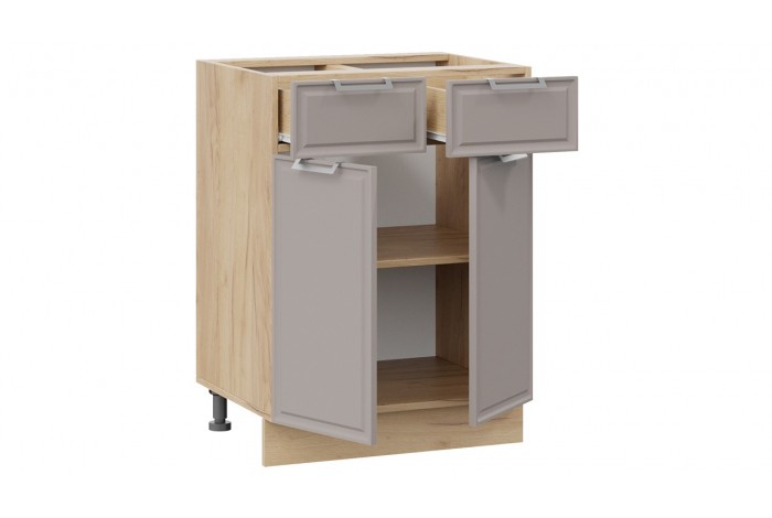 Кухонный гарнитур «Белладжио» длиной 240 (180) см Дуб Крафт золотой, Софт капучино