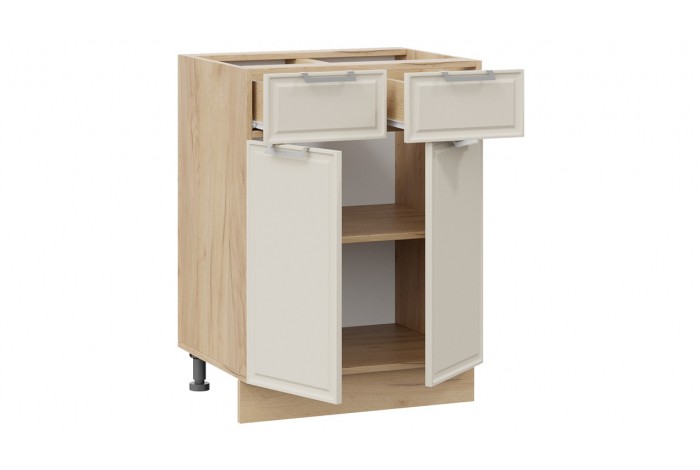 Кухонный гарнитур «Белладжио» длиной 240 (180) см Дуб Крафт золотой, Софт панакота