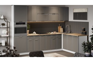 Кухонный гарнитур Белладжио №5 Белый, Софт капучино