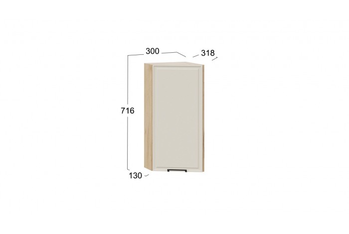 Кухонный гарнитур «Белладжио» №6 Дуб Крафт золотой, Софт панакота