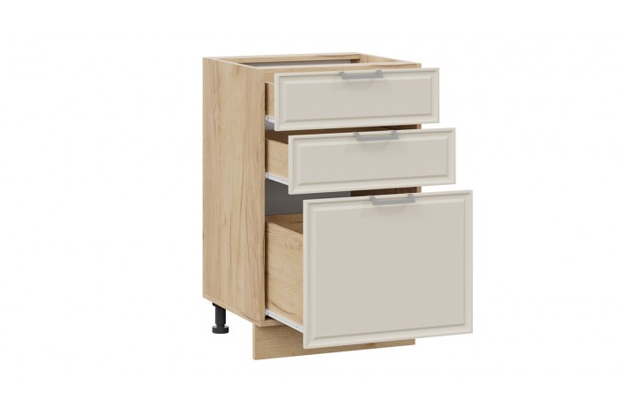 Кухонный гарнитур «Белладжио» №6 Дуб Крафт золотой, Софт панакота