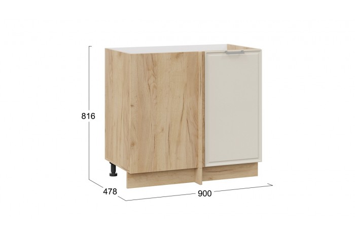 Кухонный гарнитур «Белладжио» №6 Дуб Крафт золотой, Софт панакота