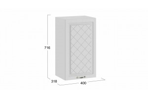 Кухонный гарнитур Бьянка длиной 100 см Белый, Дуб белый