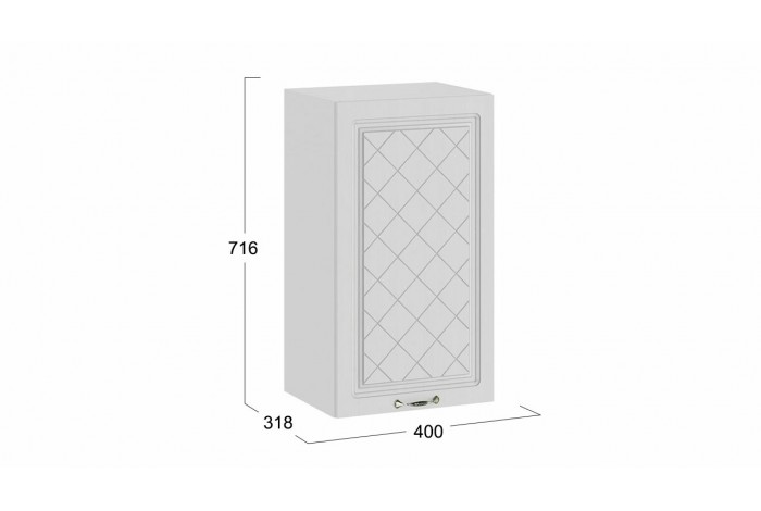 Кухонный гарнитур «Бьянка» длиной 100 см Белый, Дуб белый