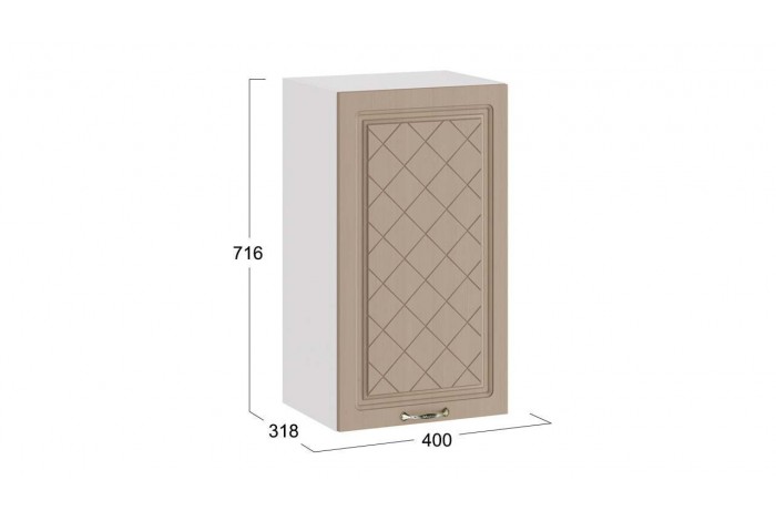 Кухонный гарнитур «Бьянка» длиной 100 см Белый, Дуб кофе