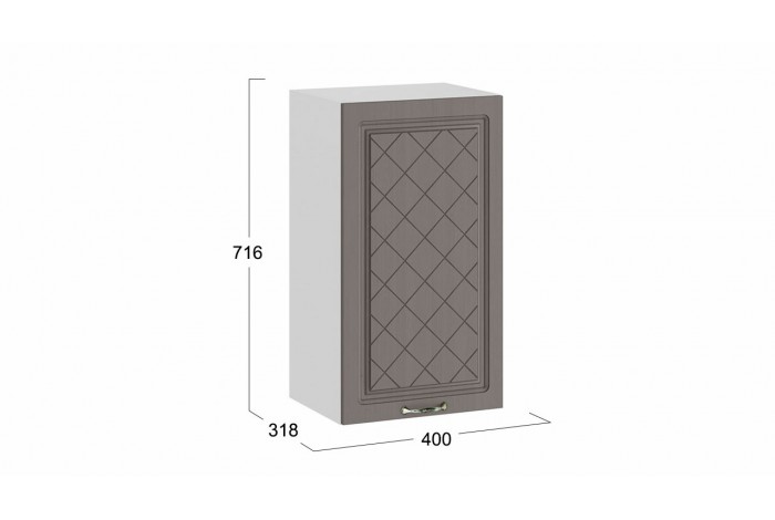 Кухонный гарнитур «Бьянка» длиной 100 см Белый, Дуб серый