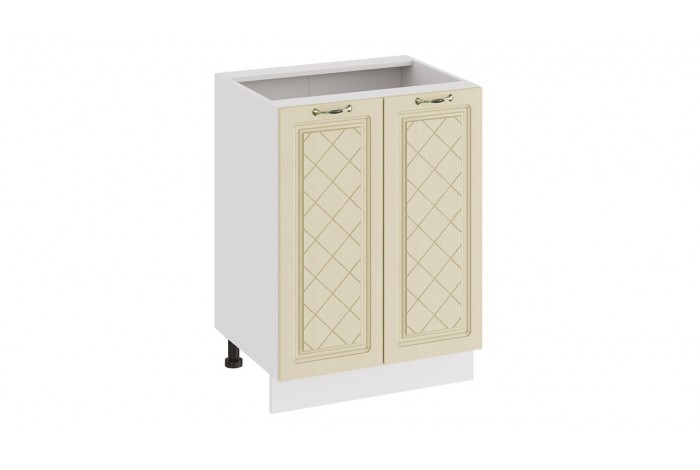 Кухонный гарнитур «Бьянка» длиной 100 см Белый, Дуб ваниль