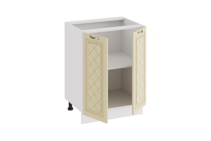 Кухонный гарнитур «Бьянка» длиной 100 см Белый, Дуб ваниль