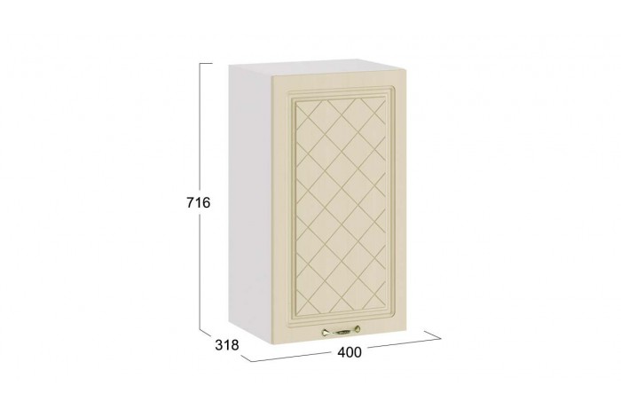 Кухонный гарнитур «Бьянка» длиной 100 см Белый, Дуб ваниль, Дуб кофе