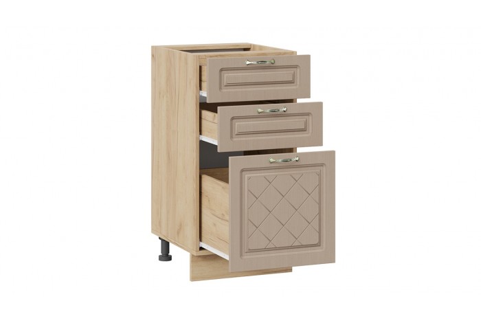 Кухонный гарнитур «Бьянка» длиной 100 см Дуб Крафт золотой, Дуб кофе