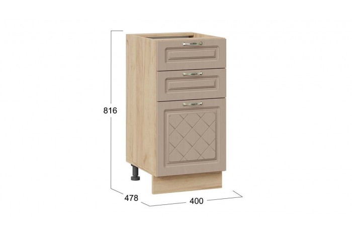 Кухонный гарнитур «Бьянка» длиной 100 см Дуб Крафт золотой, Дуб кофе