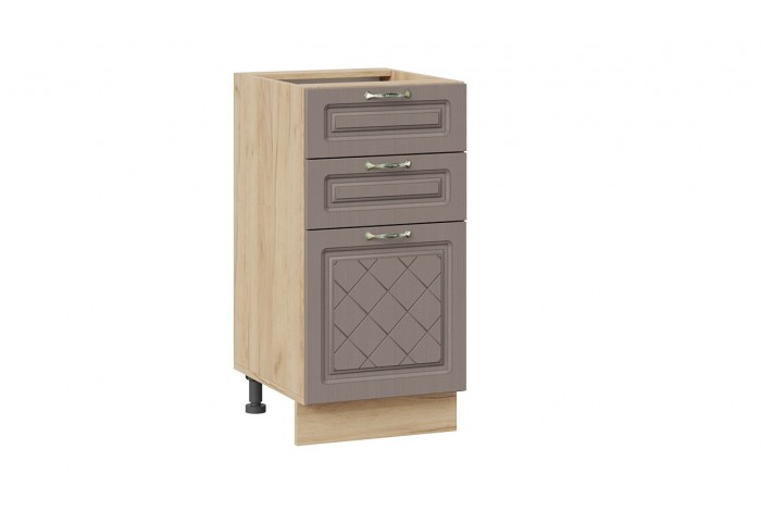 Кухонный гарнитур «Бьянка» длиной 100 см Дуб Крафт золотой, Дуб серый