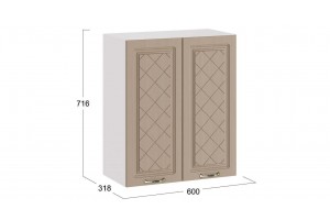 Кухонный гарнитур Бьянка длиной 120 см Белый, Дуб кофе