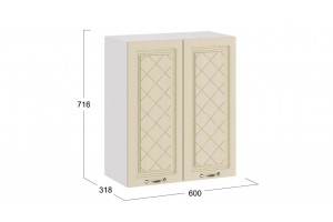 Кухонный гарнитур Бьянка длиной 120 см Белый, Дуб ваниль