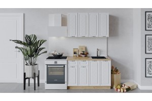 Кухонный гарнитур Бьянка длиной 120 см Дуб Крафт золотой, Дуб белый
