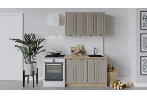 Кухонный гарнитур Бьянка длиной 120 см Дуб Крафт золотой, Дуб кофе