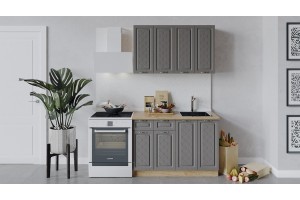 Кухонный гарнитур Бьянка длиной 120 см Дуб Крафт золотой, Дуб серый
