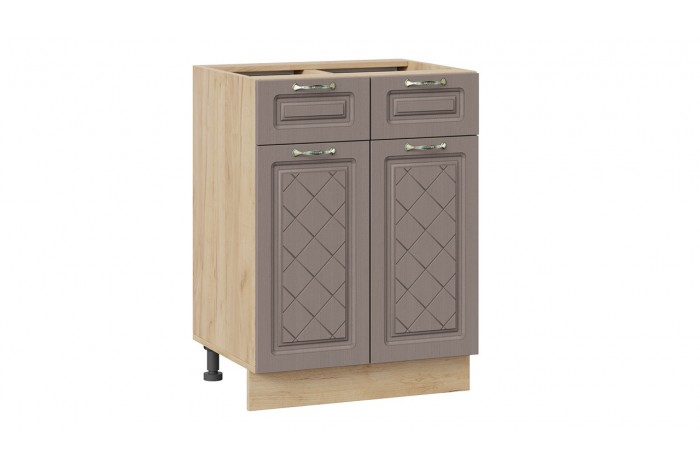 Кухонный гарнитур «Бьянка» длиной 120 см Дуб Крафт золотой, Дуб белый, Дуб серый