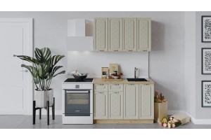 Кухонный гарнитур Бьянка длиной 120 см Дуб Крафт золотой, Дуб ваниль