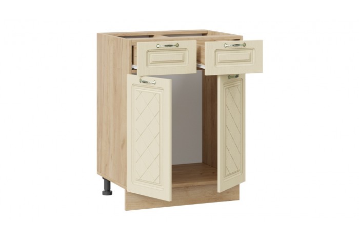 Кухонный гарнитур «Бьянка» длиной 120 см Дуб Крафт золотой, Дуб ваниль