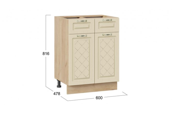 Кухонный гарнитур «Бьянка» длиной 120 см Дуб Крафт золотой, Дуб ваниль