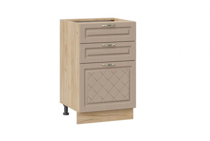 Кухонный гарнитур «Бьянка» длиной 150 см Дуб Крафт золотой, Дуб кофе