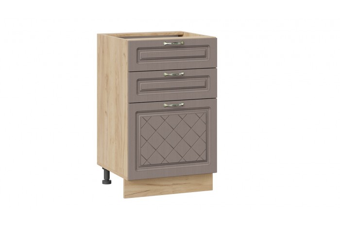 Кухонный гарнитур «Бьянка» длиной 150 см Дуб Крафт золотой, Дуб белый, Дуб серый