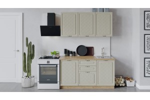 Кухонный гарнитур Бьянка длиной 150 см Дуб Крафт золотой, Дуб ваниль