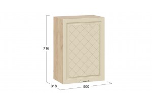 Кухонный гарнитур Бьянка длиной 150 см Дуб Крафт золотой, Дуб ваниль