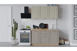 Кухонный гарнитур Бьянка длиной 150 см Дуб Крафт золотой, Дуб ваниль, Дуб кофе