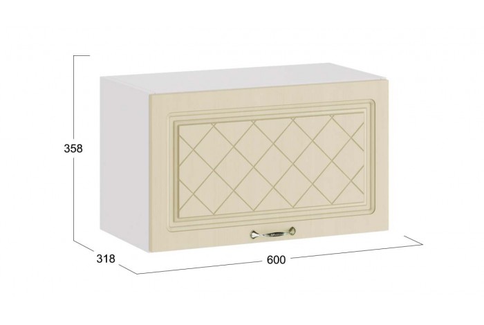 Кухонный гарнитур «Бьянка» длиной 220 (160) см Белый, Дуб ваниль, Дуб кофе