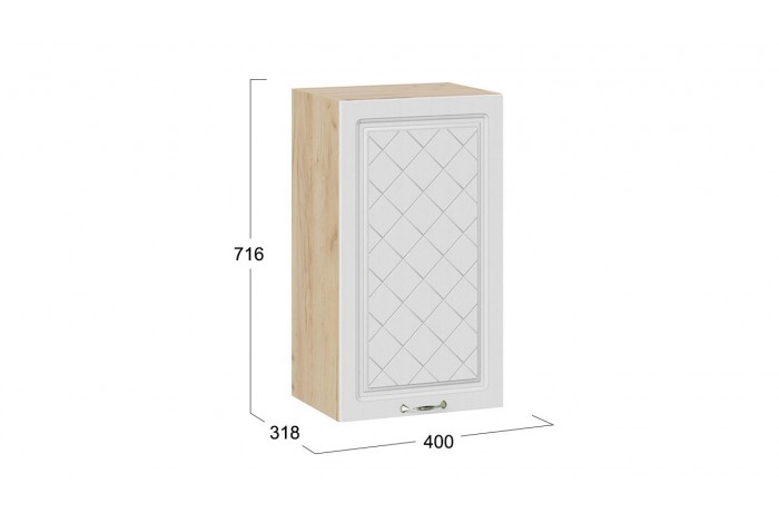 Кухонный гарнитур «Бьянка» длиной 220 (160) см Дуб Крафт золотой, Дуб белый, Дуб серый