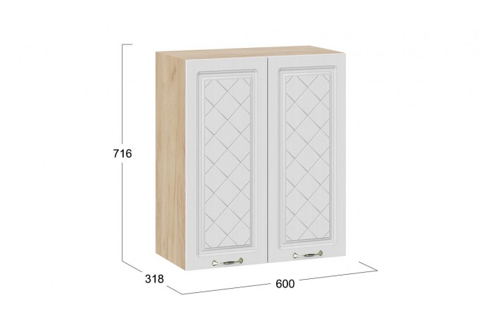 Кухонный гарнитур «Бьянка» длиной 220 (160) см Дуб Крафт золотой, Дуб белый, Дуб серый