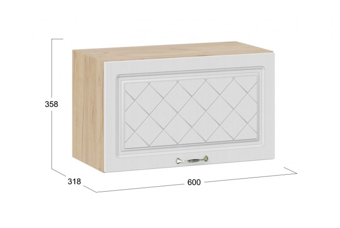 Кухонный гарнитур «Бьянка» длиной 220 (160) см Дуб Крафт золотой, Дуб белый, Дуб серый