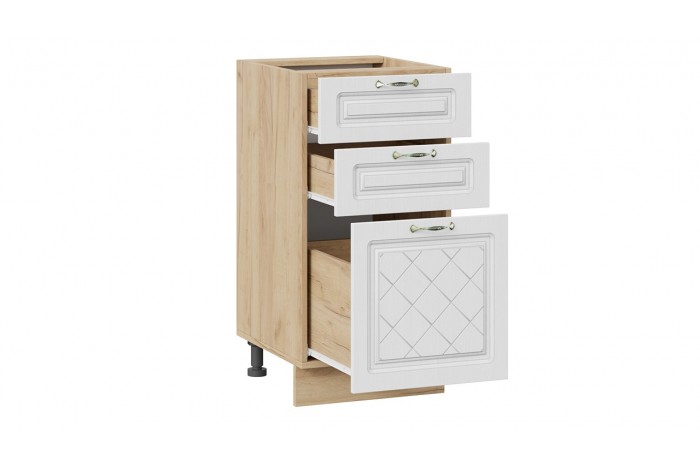 Кухонный гарнитур «Бьянка» длиной 180 см Дуб Крафт золотой, Дуб белый