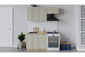 Кухонный гарнитур Бьянка длиной 160 (100) см Дуб Крафт золотой, Дуб ваниль