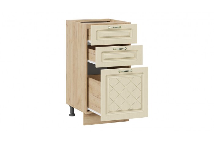 Кухонный гарнитур «Бьянка» длиной 160 см Дуб Крафт золотой, Дуб ваниль