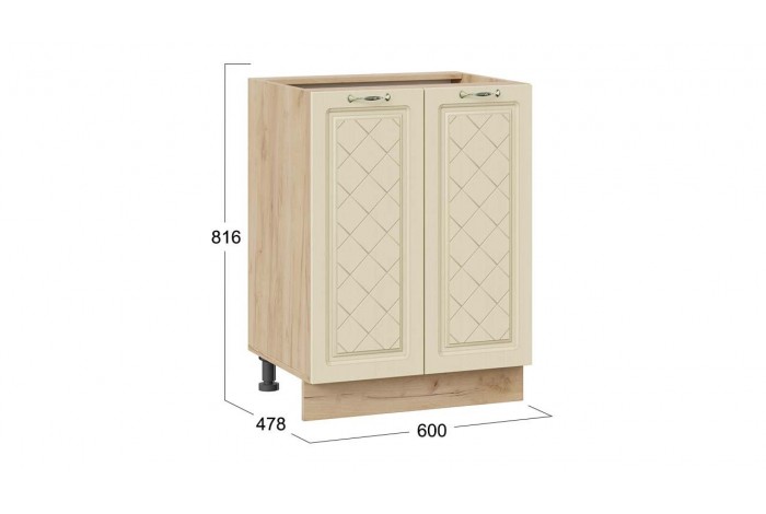 Кухонный гарнитур «Бьянка» длиной 160 см Дуб Крафт золотой, Дуб ваниль