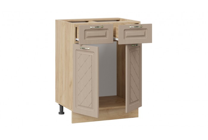 Кухонный гарнитур «Бьянка» длиной 160 см Дуб Крафт золотой, Дуб кофе