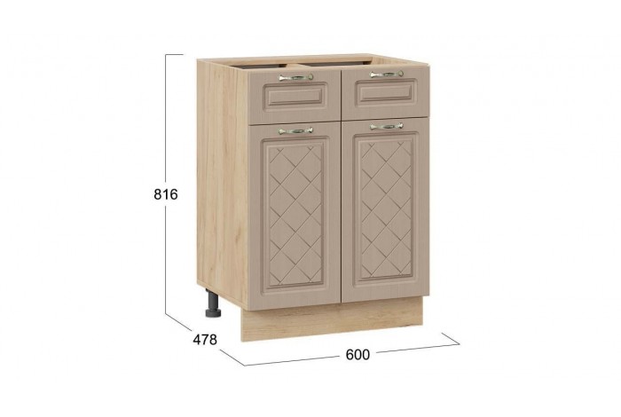 Кухонный гарнитур «Бьянка» длиной 160 см Дуб Крафт золотой, Дуб кофе