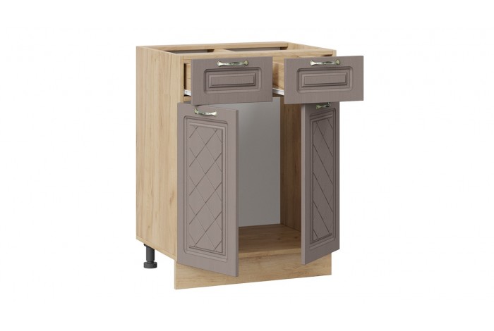 Кухонный гарнитур «Бьянка» длиной 160 см Дуб Крафт золотой, Дуб серый