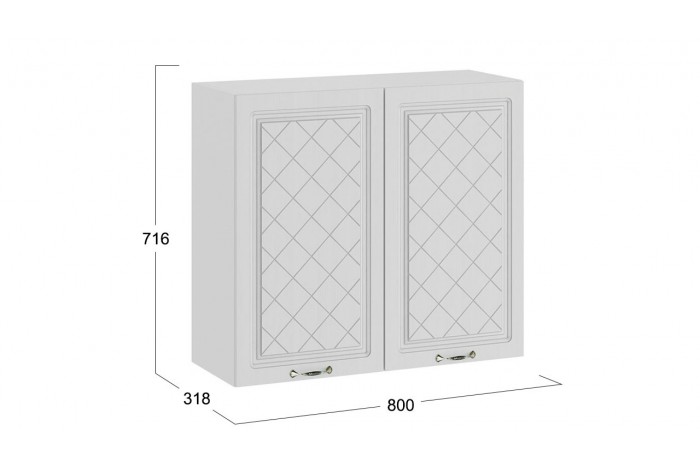Кухонный гарнитур «Бьянка» длиной 200 см Белый, Дуб белый